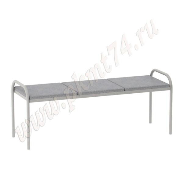 Банкетка для посетителей без спинки МТ 05-5 Серый Банкетка для посетителей без спинки МТ 05-5 Серый