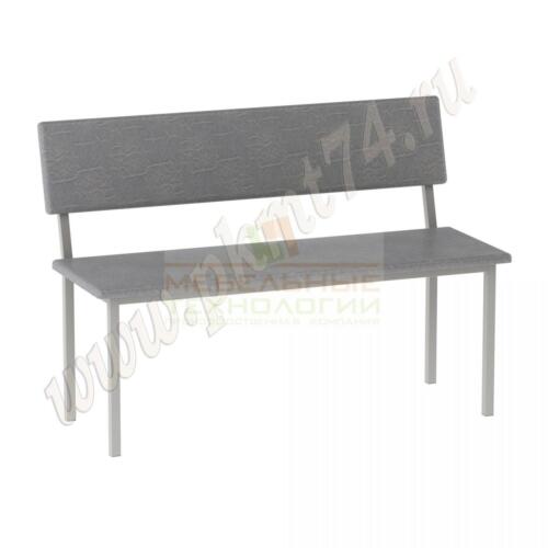 Банкетка с мягким сиденьем и спинкой МТ 05-6 к-з Серый Банкетка с мягким сиденьем и спинкой МТ 05-6 к-з Серый