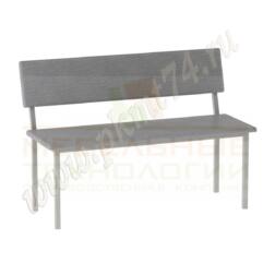 Банкетка со спинкой мягкая МТ 05-6 Серый Банкетка со спинкой мягкая МТ 05-6