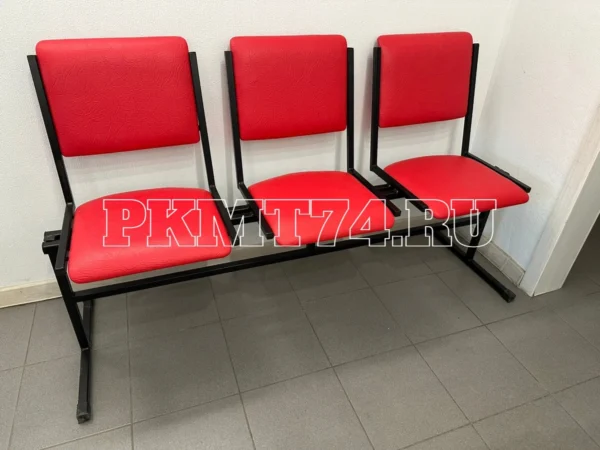 Блок кресел трехместный мягкий Блок кресел трехместный мягкий