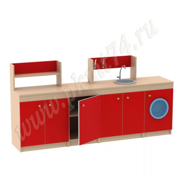 Детская игровая Кухня МТ 17-27 Дуб Молочный-Красный