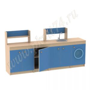 Детская игровая Кухня МТ 17-27 Дуб Молочный-Голубой Детская игровая Кухня МТ 17-27 Дуб Молочный-Голубой