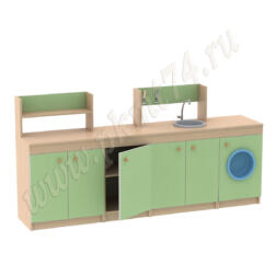 Детская игровая Кухня МТ 17-27 Дуб Молочный-Салатовый