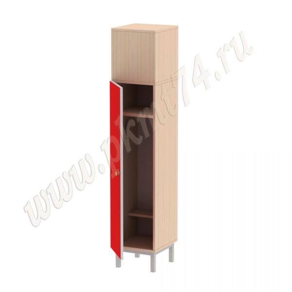 Детский шкаф для одежды МТ 17-51 Дуб Молочный - Красный