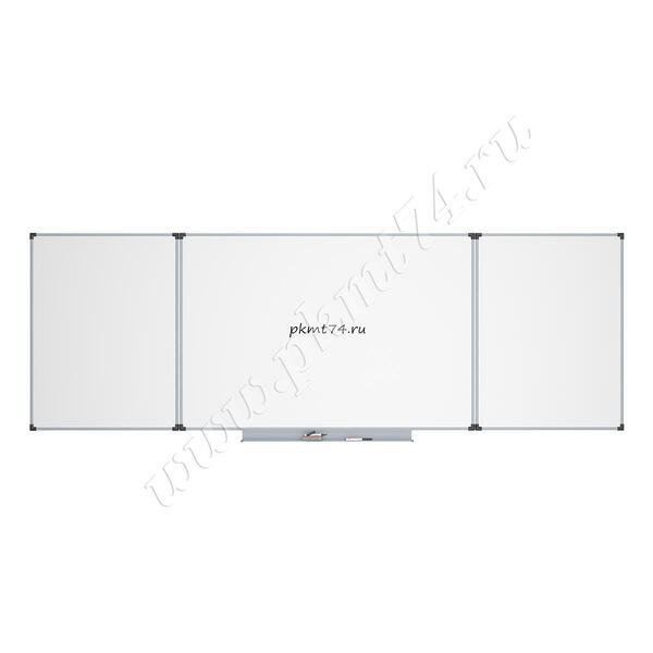 Доска школьная трехэлементная маркерная белая 32 Б