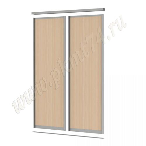 Двери купе со вставками ЛДСП МТ 101-1 Дуб Молочный