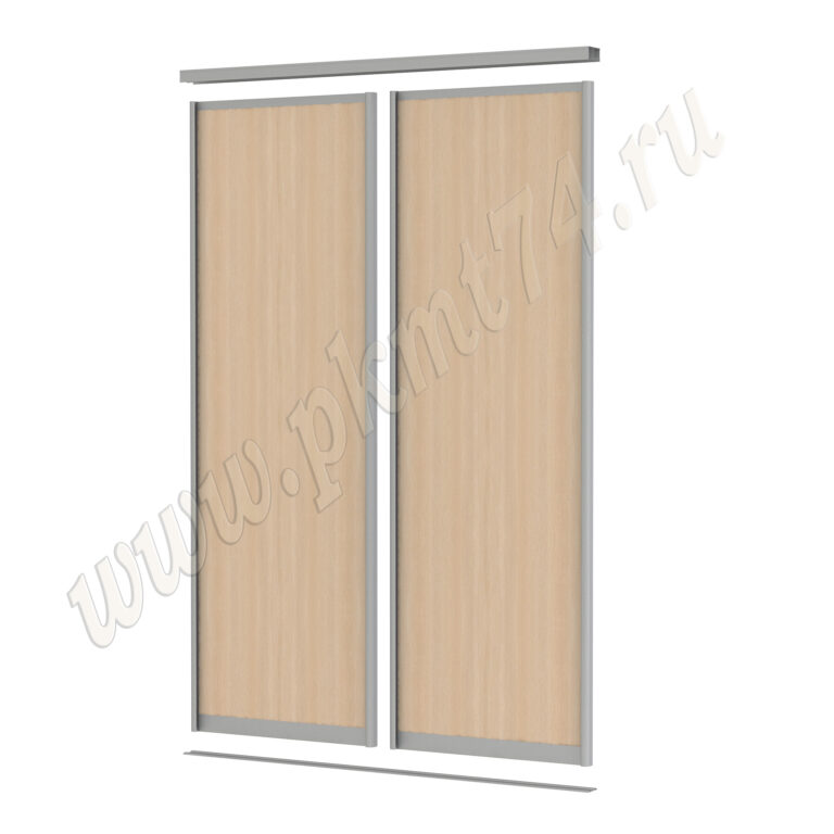 Двери купе со вставками ЛДСП МТ 101-1 Дуб Молочный