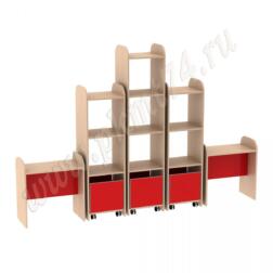 Игровая Горка модульная МТ 17-57 Дуб Молочный-Красный
