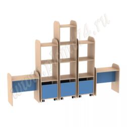 Игровая Горка модульная МТ 17-57 Дуб Молочный-Голубой