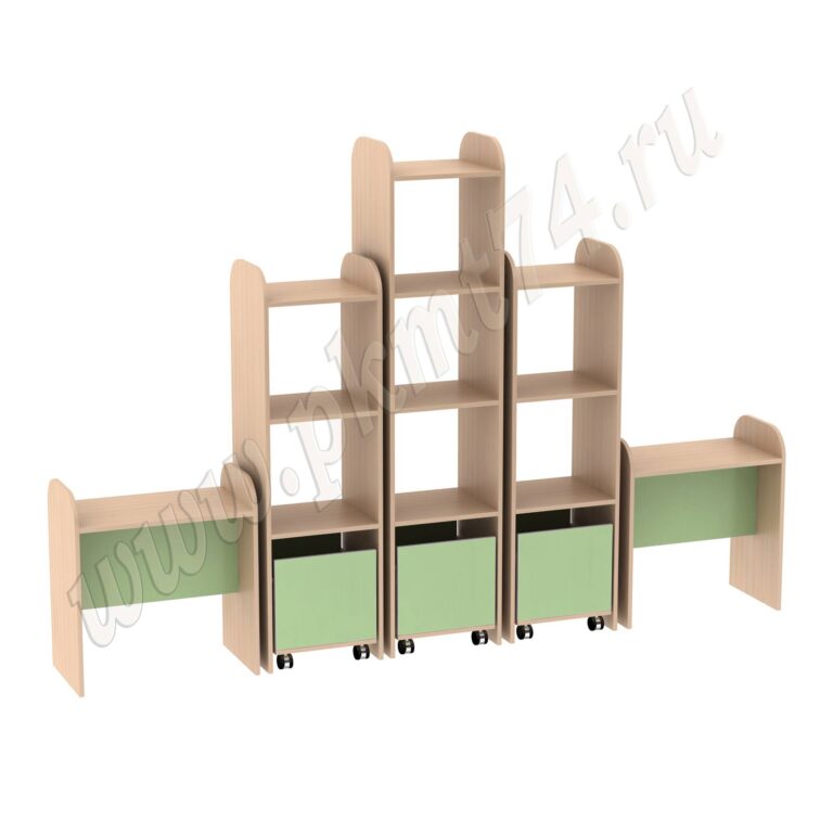 Игровая Горка модульная МТ 17-57 Дуб Молочный-Салатовый