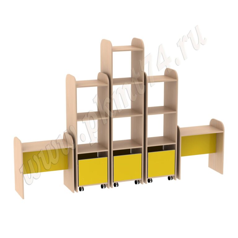 Игровая Горка модульная МТ 17-57 Дуб Молочный-Жёлтый