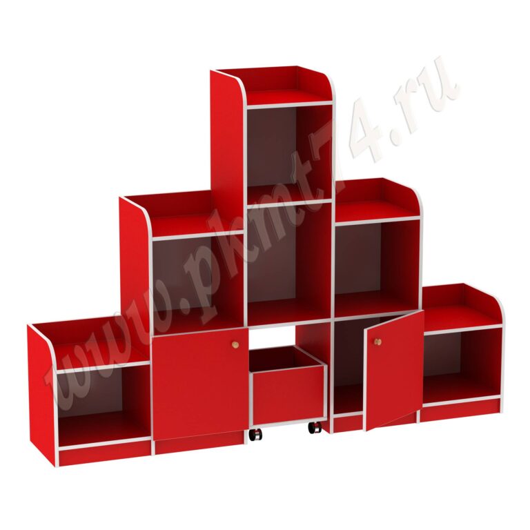 Игровая Горка с ящиком для игрушек МТ 17-23 Красный