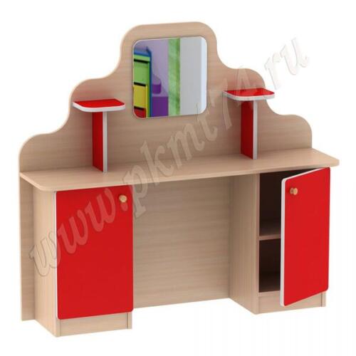 Игровая Парикмахер 2 МТ 17-36 Дуб Молочный-Красный Игровая Парикмахер 2 МТ 17-36 Дуб Молочный-Красный