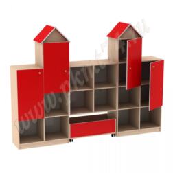 Игровая Замок МТ 17-24 Дуб Молочный-Красный