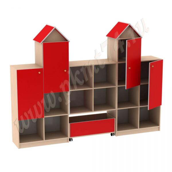 Игровая Замок МТ 17-24 Дуб Молочный-Красный Игровая Замок МТ 17-24 Дуб Молочный-Красный