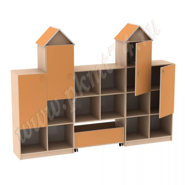 Игровая Замок МТ 17-24 Дуб Молочный-Оранжевый Игровая Замок МТ 17-24 Дуб Молочный-Оранжевый