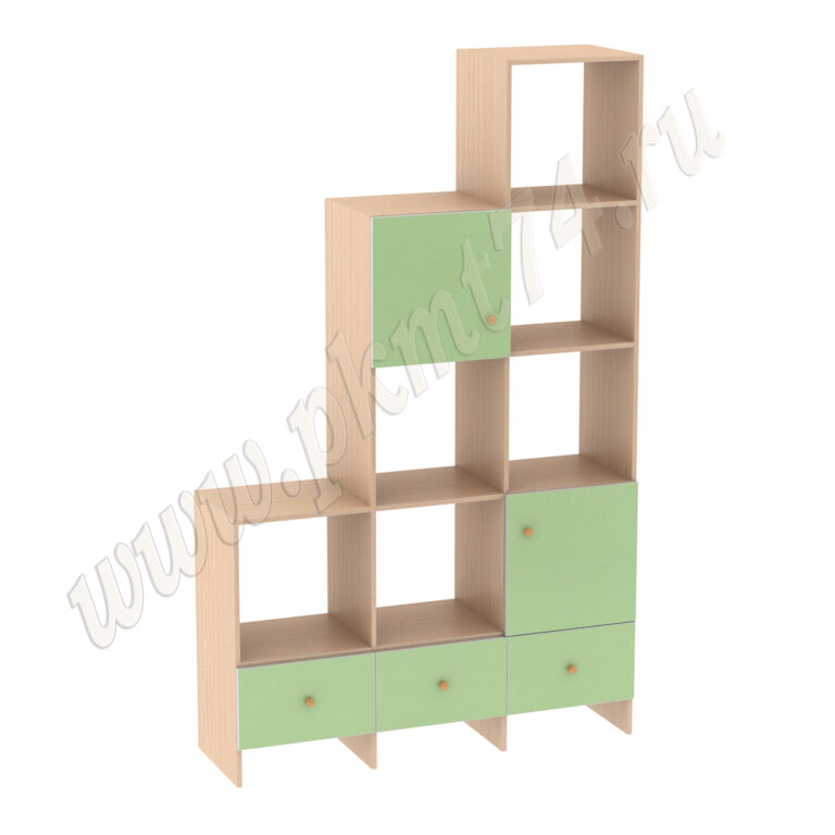 Книжный уголок МТ 17-38 Дуб Молочный-Салатовый