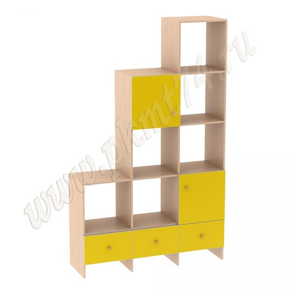 Книжный уголок МТ 17-38 Дуб Молочный-Жёлтый