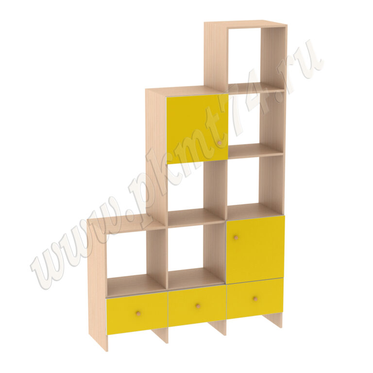 Книжный уголок МТ 17-38 Дуб Молочный-Жёлтый