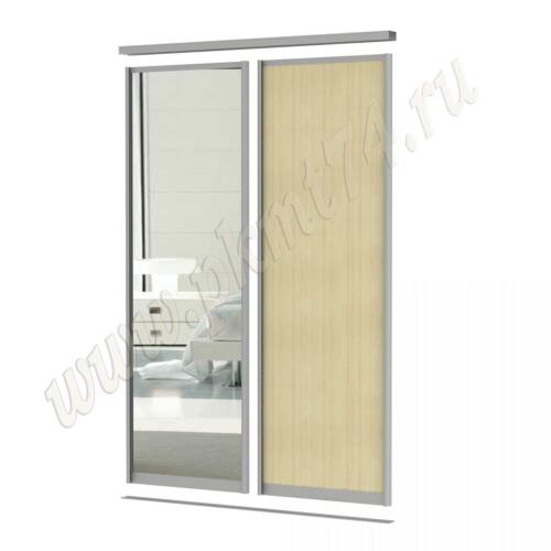 Комбинированные двери для шкафа купе МТ 101-2 Клён