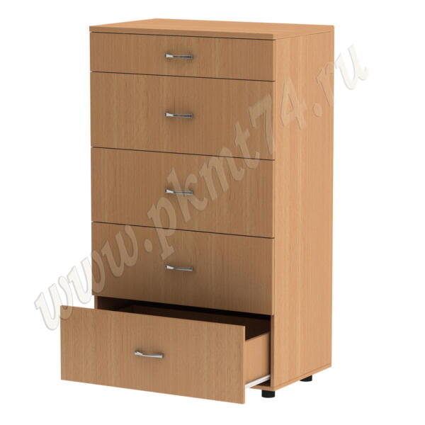 Комод с пятью ящиками МТ 10-13 бук Бавария светлый