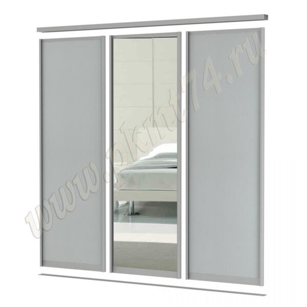 Комплект дверей купе с комбинированным наполнением МТ 101-5 Серый