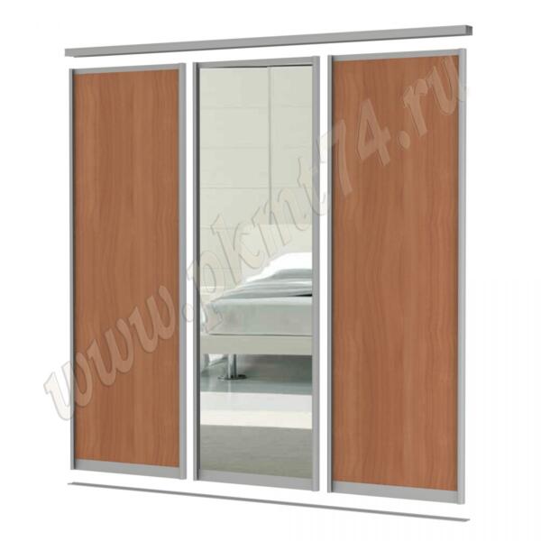 Комплект дверей купе с комбинированным наполнением МТ 101-5 Вишня Оксфорд