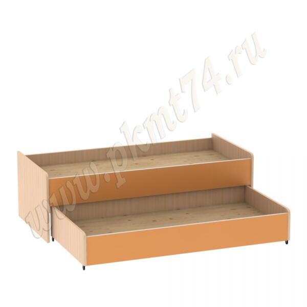 Кровать с двумя ярусами МТ 17-109 Дуб Молочный - Оранж