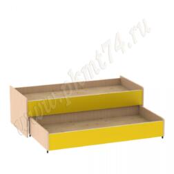 Кровать с двумя ярусами МТ 17-109 Дуб Молочный-Жёлтый