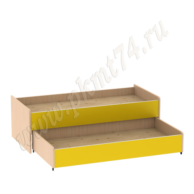 Кровать с двумя ярусами МТ 17-109 Дуб Молочный-Жёлтый