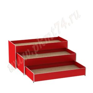 Кровать трёхъярусная МТ 17-33 Красный