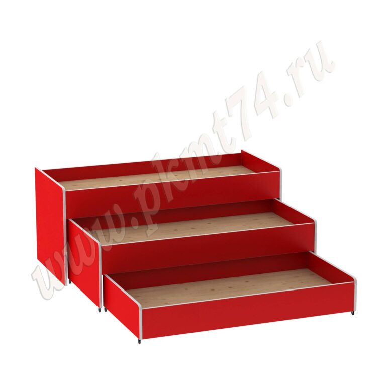 Кровать трёхъярусная МТ 17-33 Красный