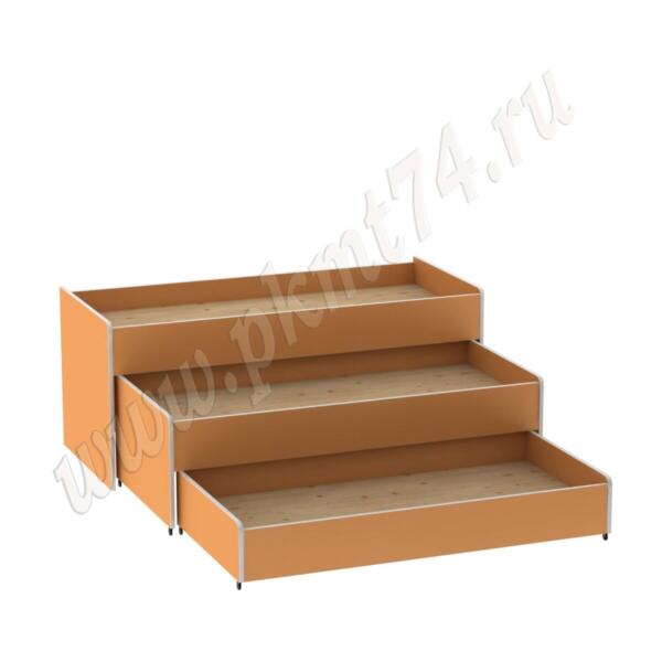 Кровать трёхъярусная МТ 17-33 Оранжевый (Манго)