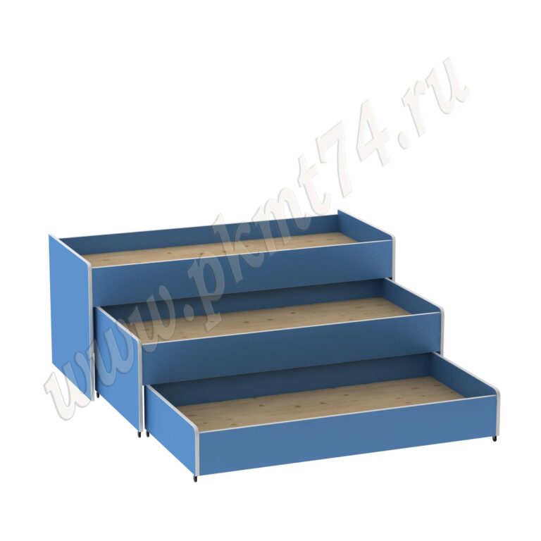 Кровать трёхъярусная МТ 17-33 Голубой
