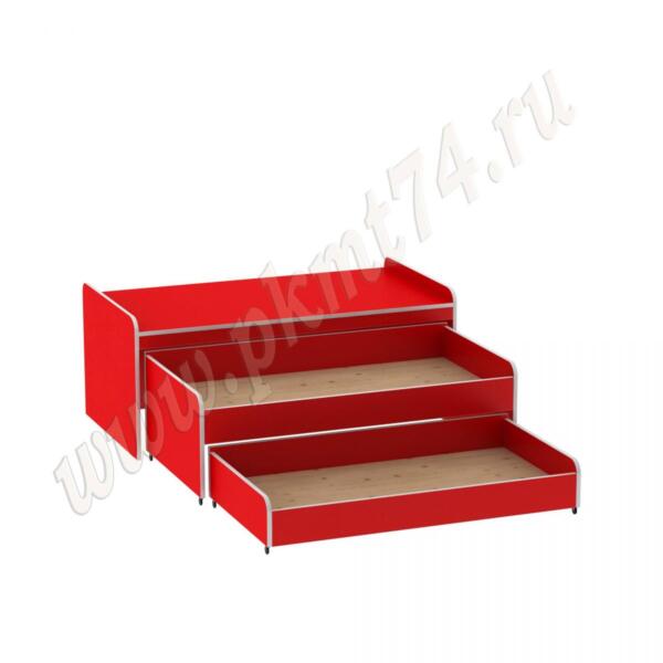 Кровать тумбовая с двумя ярусами МТ 17-110 Красный
