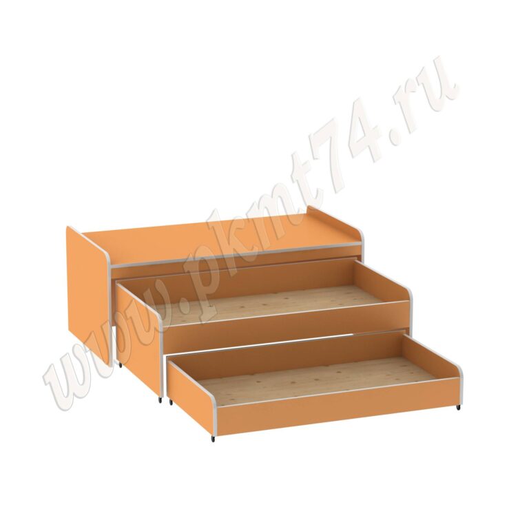Кровать тумбовая с двумя ярусами МТ 17-110 Оранжевый (Манго)