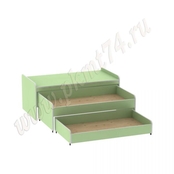 Кровать тумбовая с двумя ярусами МТ 17-110 Салатовый
