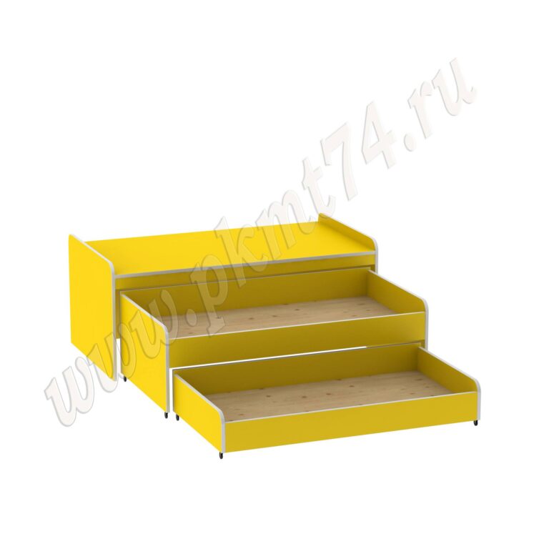 Кровать тумбовая с двумя ярусами МТ 17-110 Желтый