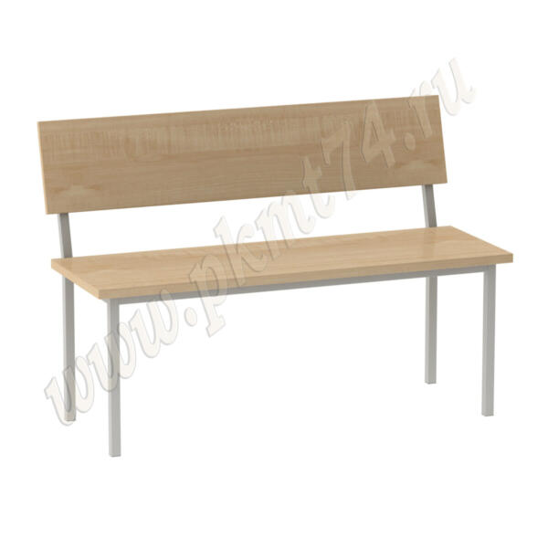 Лавочка со спинкой на металлокаркасе МТ 05-3 Клён