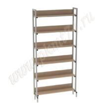 Стеллаж библиотечный односторонний МТ 03-1 Дуб Молочный