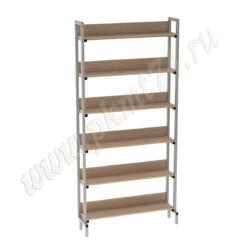 Стеллаж библиотечный односторонний МТ 03-1 Дуб Молочный