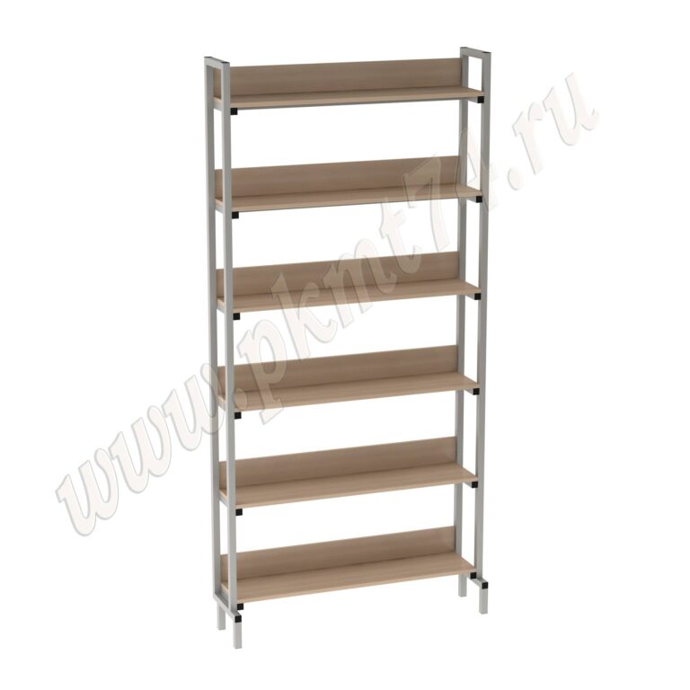 Стеллаж библиотечный односторонний МТ 03-1 Дуб Молочный