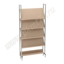 Стеллаж информационный библиотечный МТ 03-3 дуб Молочный