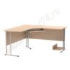 Стол компьютерный угловой на металлокаркасе МТ 07-10 дуб Молочный Стол компьютерный угловой на металлокаркасе МТ 07-10 дуб Молочный