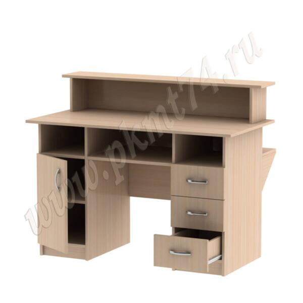 Стол библиотечный с тумбами МТ 08-6 Дуб Молочный