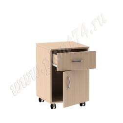 Тумба с выкатываемым ящиком и дверкой на колесах МТ 09-12 дуб Молочный Тумба с выкатываемым ящиком и дверкой на колесах МТ 09-12 дуб Молочный