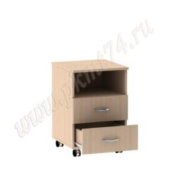 Тумба на колёсах с нишей и двумя ящиками МТ 09-8 дуб Молочный