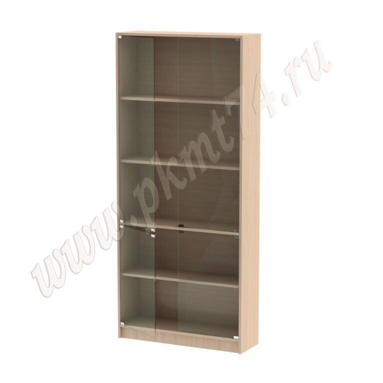 Шкаф витринный со стеклянными дверцами МТ 12-5 Дуб Молочный