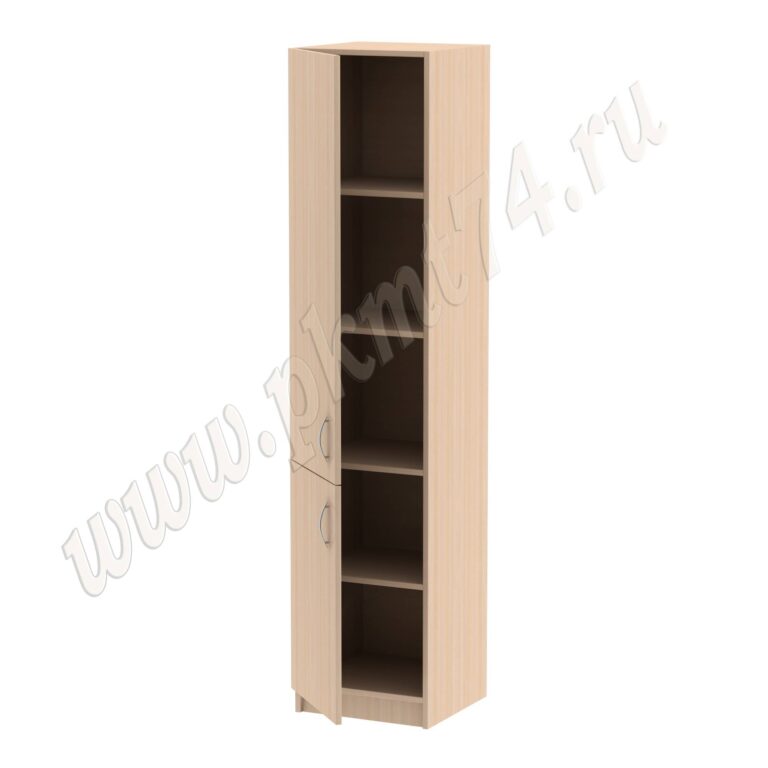 Пенал закрытый с полками МТ 13-9 дуб Молочный