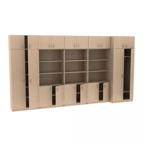 Набор из пяти шкафов с антресолями МТ 14-34-12 дуб Молочный